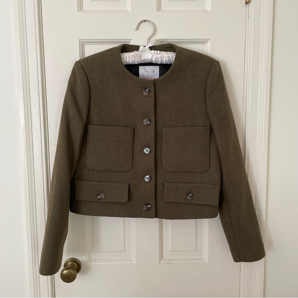 Mango Olive Green Blazer